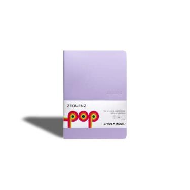 Imagem de Zequenz Caderno Pop Purple Rain B6 com 120 páginas, capa macia, 12,5 x 17,8 cm, 80 g/m², mais leve, 360 graus, aberto, flexível, para escrever, esboçar, caneta-tinteiro