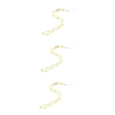 Imagem de BESPORTBLE 3 Pecas cordão de celular pulseira de telefone pulseira de câmera kits de cordão alças para celular chaveiro anti- Visto de trabalho alça de celular corrente de corda branco