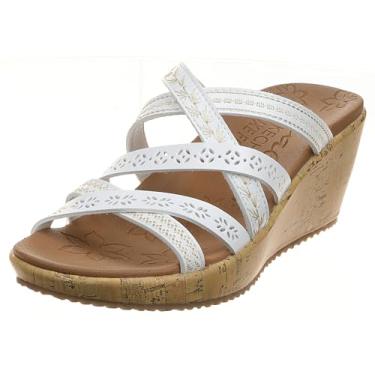 Imagem de Skechers Women's Beverlee - Tiger Posse Wedge Sandal White 7 Wide