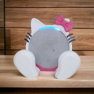 Imagem de Suporte Alexa Echo POP Gatinha Marie ou Hello Kitty - Presente, decoração criativa, música, som, stand de mesa