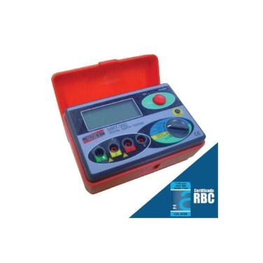 Imagem de Terrômetro Digital Resistência Tensão Aterramento 0 A 2000 Ohms Dois Pólos Hold Mrt-300 Portátil Estojo Certificado Rbc