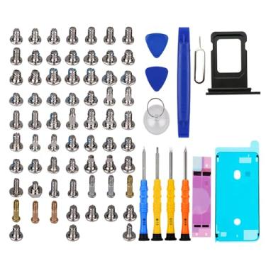 Imagem de DARYCOM Repair Conjunto completo de parafusos 66 peças para iPhone 6s kit de ferramentas de reparo de 4,7 polegadas, 4 chaves de fenda, mapa de localização, 3 abridores de ferramentas, 1 adesivo de