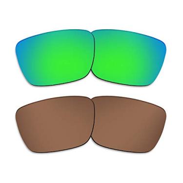 Imagem de Kygear Conjunto de 2 lentes de substituição compatíveis com óculos de sol Oakley Fuel Cell OO9096, à prova de brilho de 12 mm
