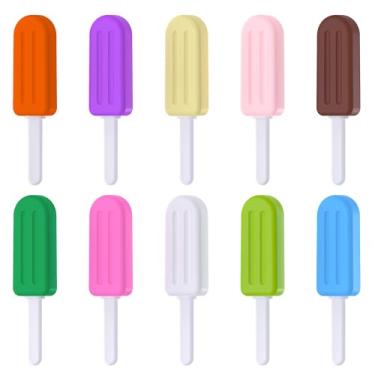 Imagem de Chewies para alinhador Invisalign, 10 peças de silicone para picolé com alças de aderência, para alinhadores invisíveis ou de metal