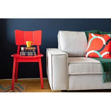 Imagem de Cadeira de Jantar de Madeira Uma Oppa Design - Vermelha