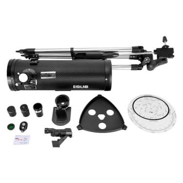 Imagem de Telescópio refletor astronômico 525X para adultos com controle de obturador e tripé de aço, filtro de lua