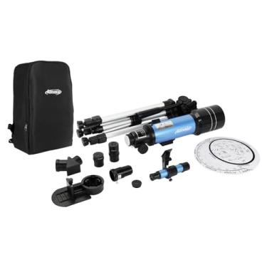 Imagem de [US Direct] Telescópio astronômico refrator de 120 x 70 mm com tripé alto para crianças e adultos iniciantes em astronomia