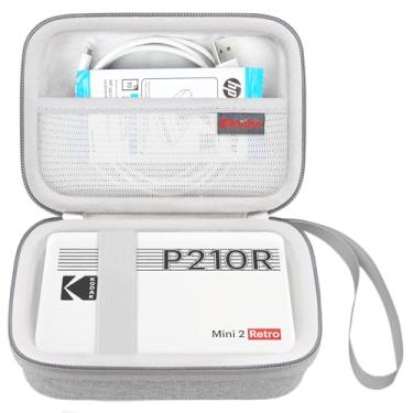 Imagem de Elonbo Estojo de transporte para impressora fotográfica portátil KODAK Mini 2 Retro 4PASS, mini câmera digital colorida de impressão instantânea, bolsa rígida de viagem, suporte de armazenamento para