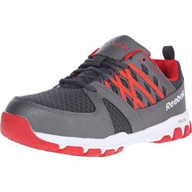 Imagem de Reebok Work Tênis masculino atlético de aço branco RB4443 Sublite bico de segurança para trabalho, Cinza, 46