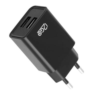 Imagem de Tomada USB 2, i2GO, Entrada 100V-240V 50/60Hz 0. 15ª, Saída 5V – 2, 1 amp, Preto
