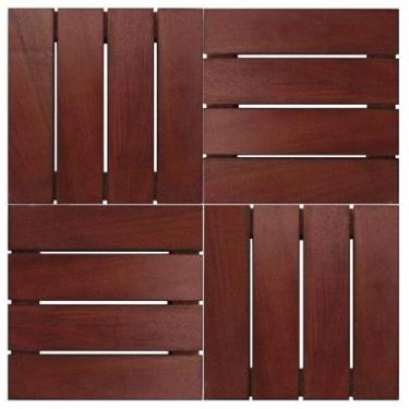 Imagem de Deck em Placa de Madeira Modular Base Madeira 30cmx30cm Madersilva Imbuia