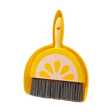 Imagem de Fancyes Mini conjunto de vassoura e pá de lixo para crianças, conjunto de ajudante de limpeza para crianças, idade pré-escolar, 3-6 anos de idade, cozinha, limão