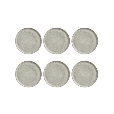 Imagem de Conjunto de Pratos Rasos Porto Brasil Linhas Pistache com 6 Peças - Verde