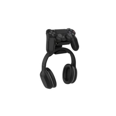 Imagem de Suporte De Parede P/ 1 Controle Xbox One, Ps4, Ps3 E Headset (Preto)
