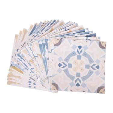 Imagem de 24 Pçs Auto Adesivo Decalques de Telha de Parede Resistente Ao óleo Retro Autoadesivo Telha Adesivo de Parede para Casa Banheiro Cozinha 15x15cm (HZ037)