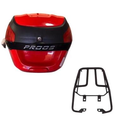 Imagem de Baú 29 litros Vermelho com Bagageiro para CG Start e Fan 160 - Awa