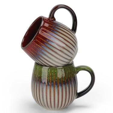 Imagem de CosyCorner Canecas de café de cerâmica, xícaras de café grandes de 500 ml, conjunto de canecas de café para casal com caixa de presente (A & B)