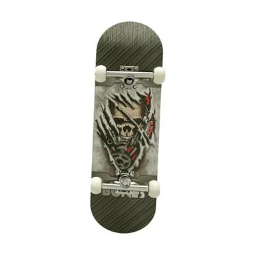 Imagem de Fancyes Fingerboard Finger Board Colecionável Novidade Presente de Aniversário Pontas dos Dedos Movimento Mini Skate de Dedo Brinquedo para Adolescentes, Caveira Negra
