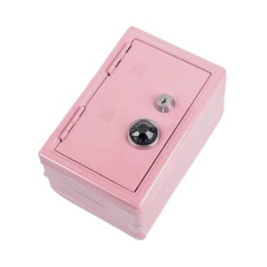 Imagem de rockible Cofrinho de ferro, caixa de armazenamento de moedas, ornamento, caixa de dinheiro, cofre, caixa de economia de dinheiro para itens colecionáveis de, Rosa