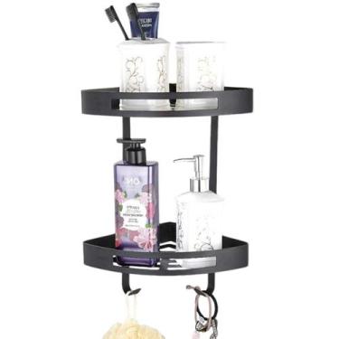 Imagem de Suporte Organizador de Canto Banheiro Box 2 Prateleiras Resistente Por