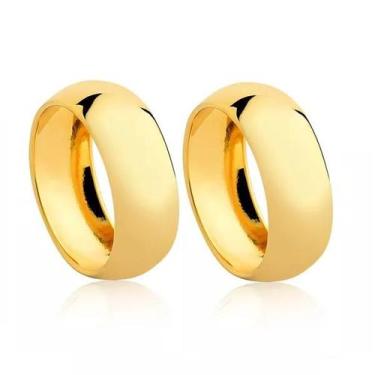 Imagem de Aliança de ouro 18k 8mm Abaulada Confort - Elegancy Joias