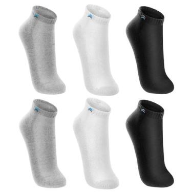Imagem de Kit 6 Pares de Meias Up 3225 Cano Curto Algodão - Sortido - QLC SPORT,