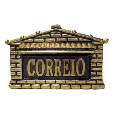 Imagem de Caixa carta aluminio chapa preto ouro - 7 - real