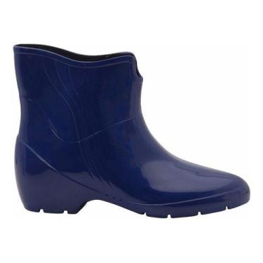 Imagem de Bota Galocha Borracha Feminina Cano Curto Azul Pvc N 39 - rca
