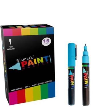 Imagem de Kit 15 Marcadores Ponta Extra Fina Yes 1.0mm Paint Marker Trabalhos Ar