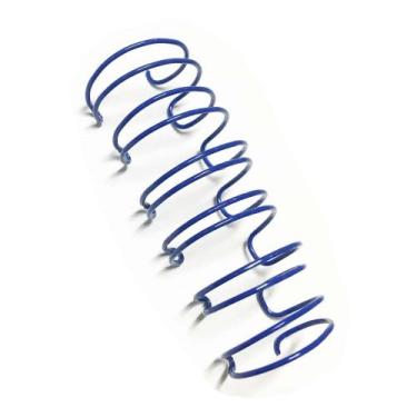Imagem de Wire-o Garra Duplo Anel 9/16" para 110 fls A4 3x1 Azul 100 und - Lassa