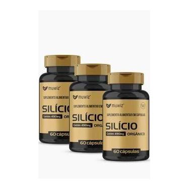 Imagem de Silicio Organico 490mg 60 Cápsulas 3 Frascos x60 cápsulas 180 caps - M