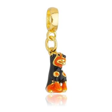 Imagem de Berloque Cachorro Rottweiler Banhado a Ouro 18k - Work Semijoias