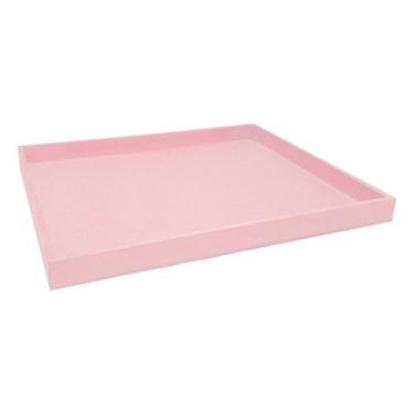Imagem de Bandeja Retangular Lisa Simples 31x26x2,5 Kit 10un Mdf 6mm Madeira Pin