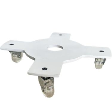 Imagem de Suporte de Alumínio com Roda Silicone Cruzeta para Vaso 35cm - Alpe & 