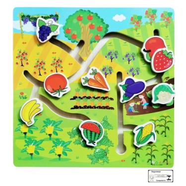 Imagem de Didaticos Aprenda Brincando Labirinto Frutas e Legumes DM Toys Brinque