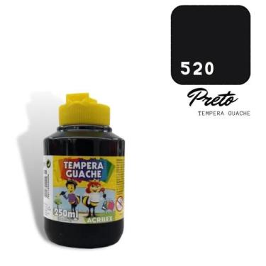 Imagem de Tempera Guache Acrilex 250ml Preto