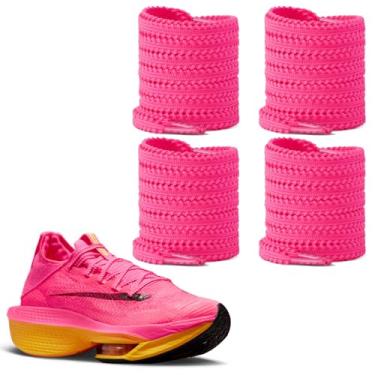 Imagem de UamGlsob 2 pares de cadarços de corrida para tênis AlphaFly 3, cadarços atléticos de substituição para tênis Vaporfly 3 Road Racing (vermelho, 54"/140 cm)