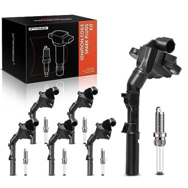 Imagem de A-Premium Conjunto de 6 bobinas de ignição e velas de ignição de irídio compatíveis com Mercedes-Benz C400, C43/C450 AMG, E400, E450, E43 AMG, GLE400, GL450