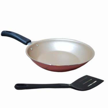 Imagem de Frigideira N 24 Grande - Antiaderente + 1 Espátula De Nylon - Marcolar