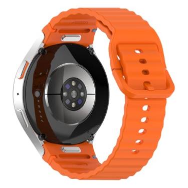 Imagem de HAYONLIY Pulseiras esportivas de silicone sem lacunas compatíveis com Samsung Galaxy Watch 7/FE/6/5/4 de 40 mm e 44 mm/Watch 6 Classic de 43 mm e 47 mm/Watch 5 Pro de 45 mm/Watch 4 Classic de 42 mm e