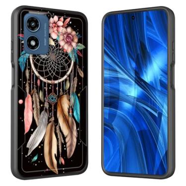 Imagem de JHYYTUJTYP Capa para Moto G Power 5G 2024, [Teste de queda de grau militar] Capa protetora resistente à prova de choque resistente para Motorola Moto G Power 5G 2024 de 6,7 polegadas, flor apanhadora