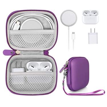 Imagem de CaseSack Capa multifuncional para iPhone MagSafe carregador e bateria, armazenamento para acessórios/adaptador de alimentação/cabo de carregamento/docks, compatível com AirPods 4/Pro 3/2/1