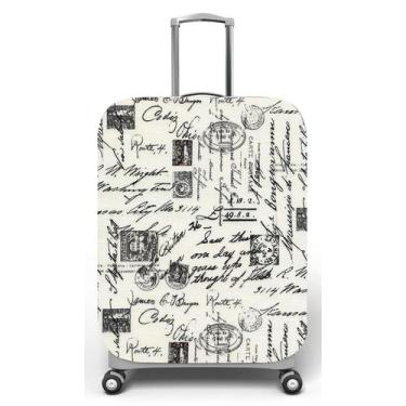 Imagem de Capa para mala de viagem G, medidas max C48x A75 x P29cm Estampa Carta