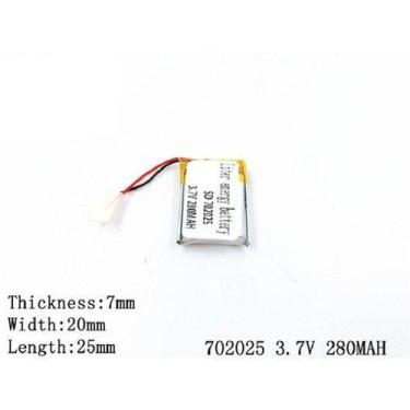 Imagem de (34pcs)bateria 702025 3,7v 2 Fios 7mm X 20mmx 25mm - KMIG