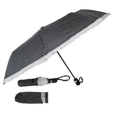 Imagem de Guarda Chuva Abre Automático Feminino Reforçado 35cm - HHW, Preto