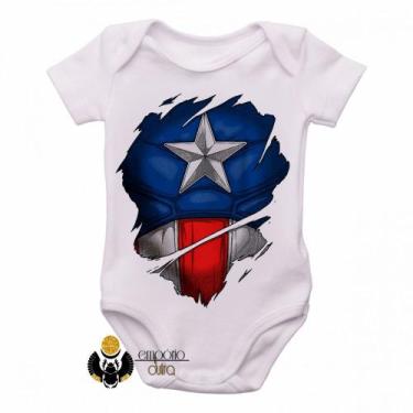 Imagem de body nenê criança roupa bebê  Capitão América  disfarce - Empório Dutr
