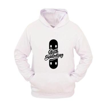 Imagem de Moletom Masculino Canguru Flanelado Skate Boarding Estampado - Ragor, 