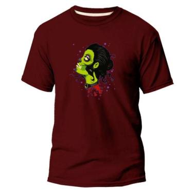 Imagem de  Camiseta Basica Algodão Premium Estampa Digital Zombie Girl - NoBrand