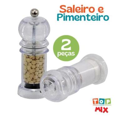 Imagem de Saleiro Pimenteiro Porta Condimentos Transparente - FWB - Top mix home