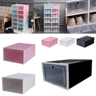 Imagem de Caixa Organizadora Sapato Sandália - Empilhável - Plástico - Jf